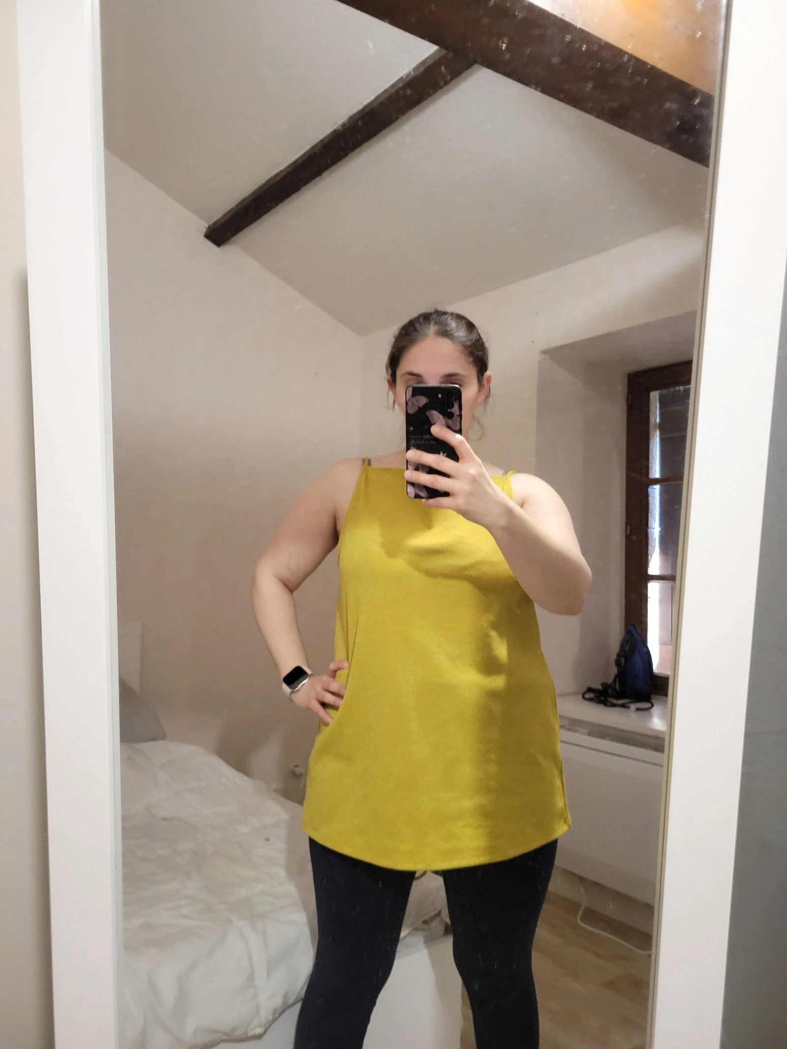 Blusa de malha fina para amarrar amarelo mostarda zara t L – photo 3